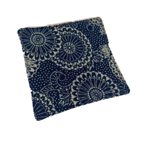 Lingettes motif japonais bleu marine