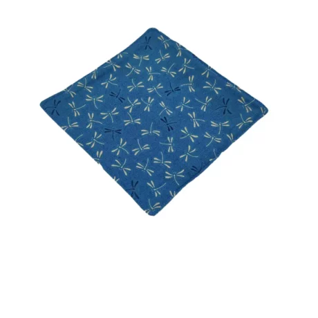 lingette motif libellules bleu canard recto