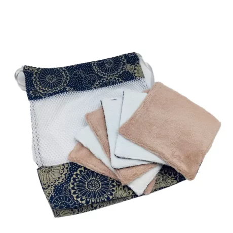 sac de lavage et transport + lingettes motif japonais verso